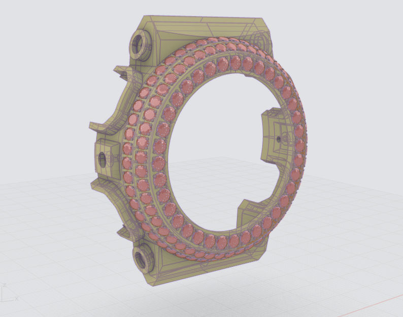 Watch Bezel Case GA 100 3D print model_11