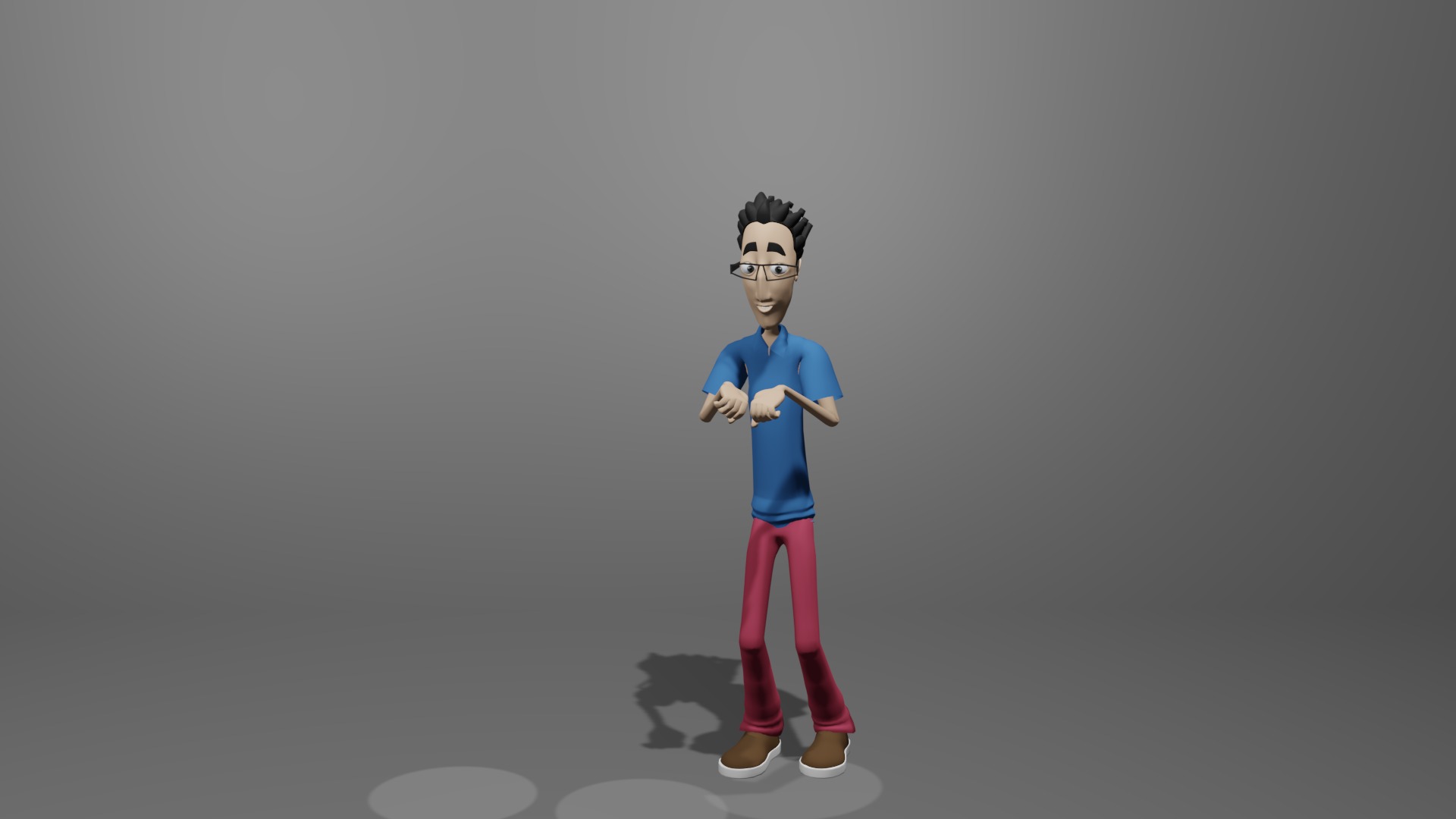 Man Dance Low-poly 3D model_2
