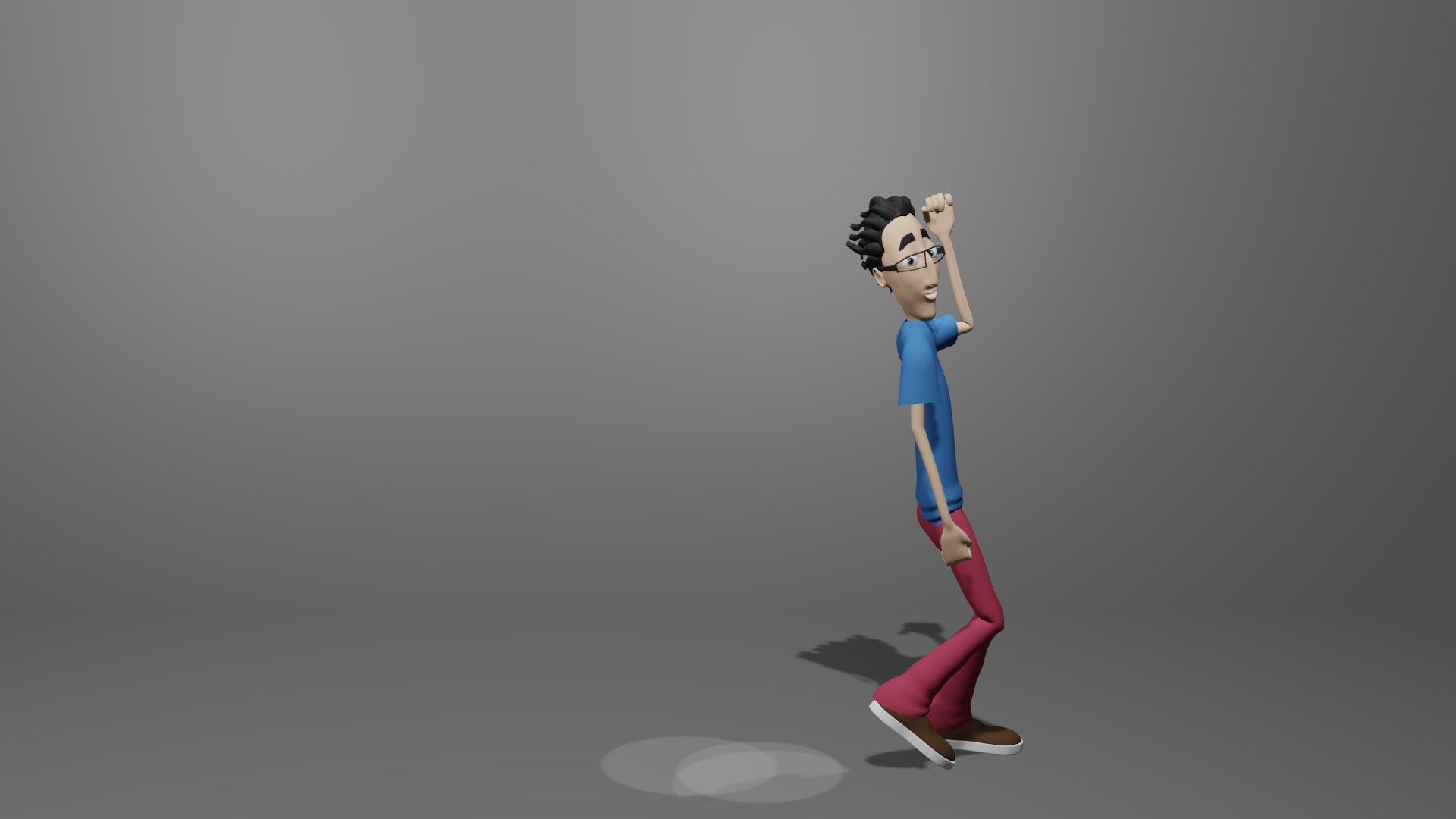 Man Dance Low-poly 3D model_6