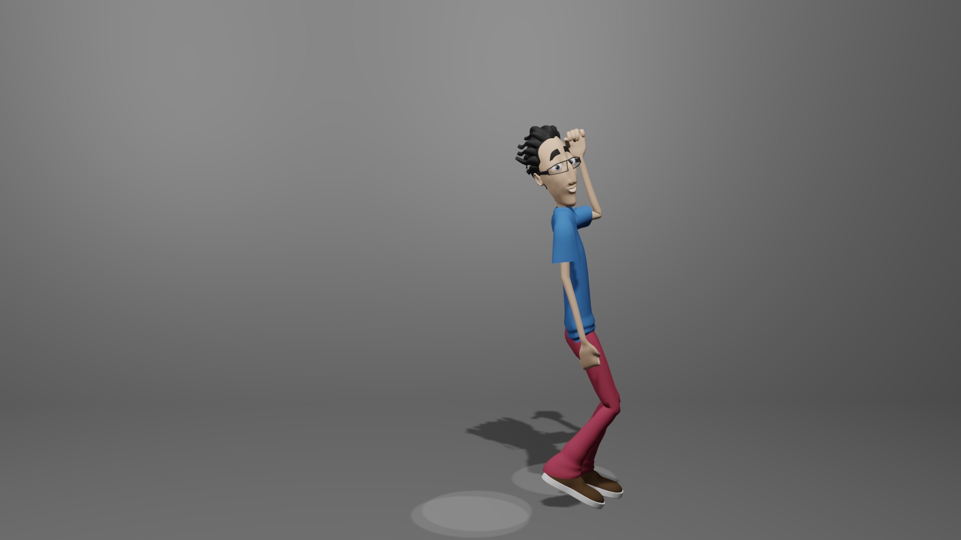 Man Dance Low-poly 3D model_5
