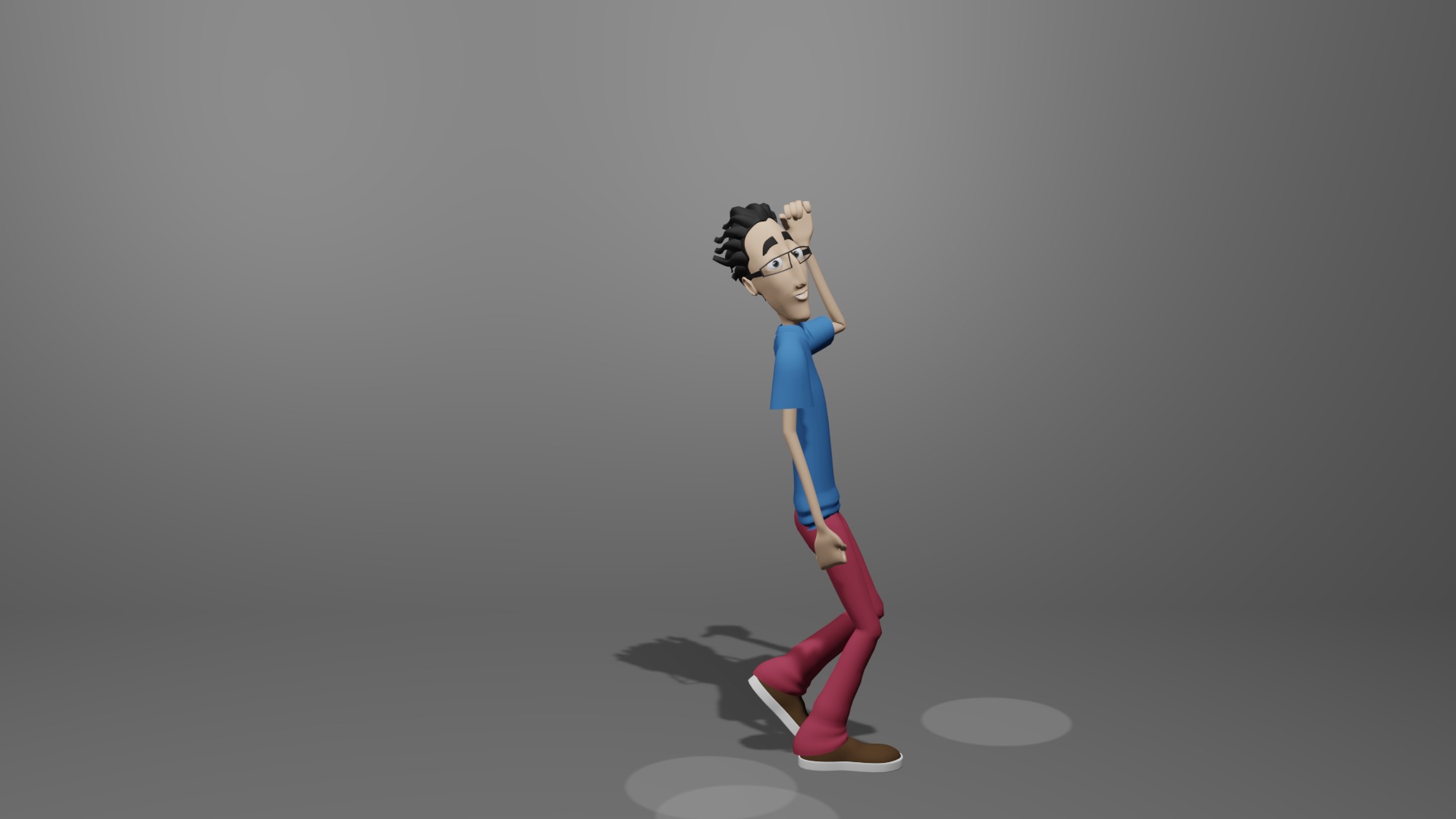 Man Dance Low-poly 3D model_4