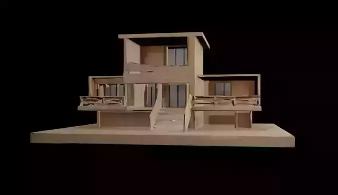 BROKEN HOUSE Free low-poly 3D model
