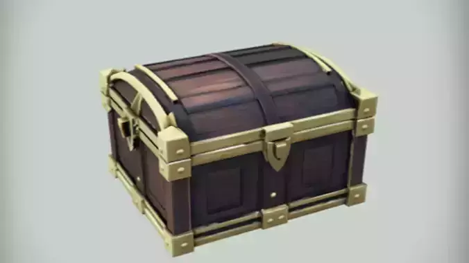 treasure chest 3D Game Ready Model