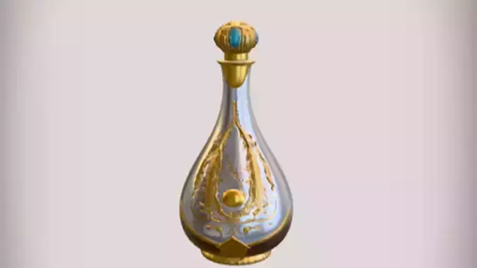 ornate glass perfume bottle 