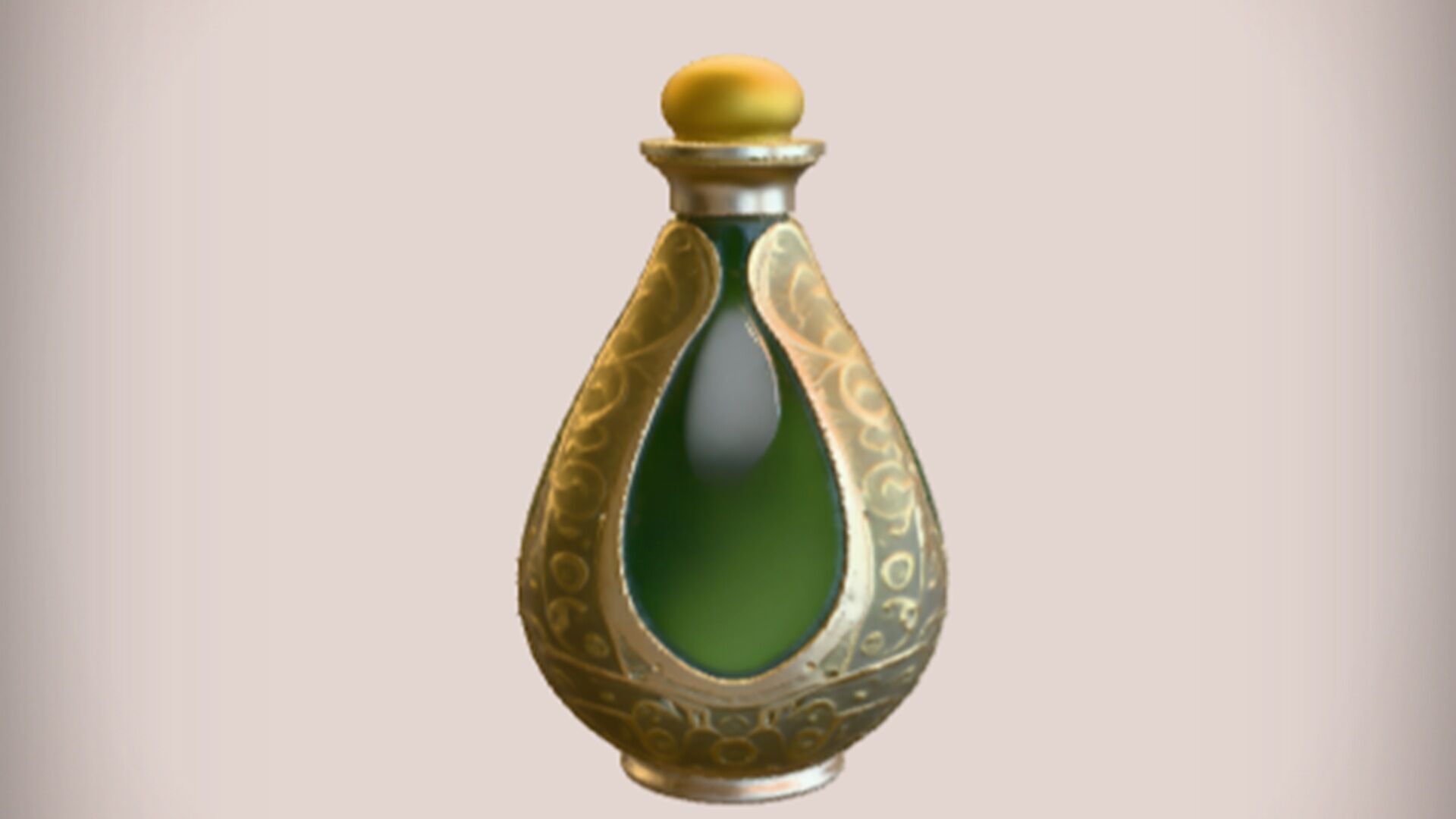 ornate glass perfume bottle 3D model_5