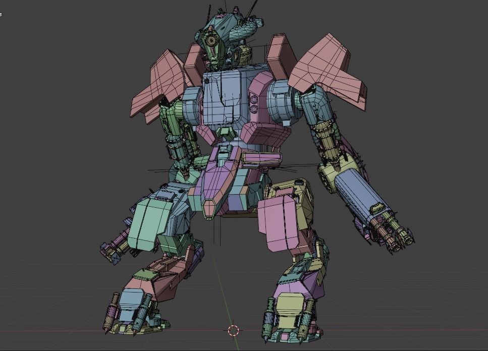 MECHA WARRIOR RIGGING 3D model_3