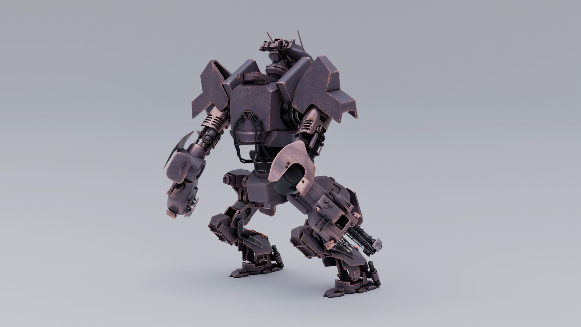 MECHA WARRIOR RIGGING 3D model_1