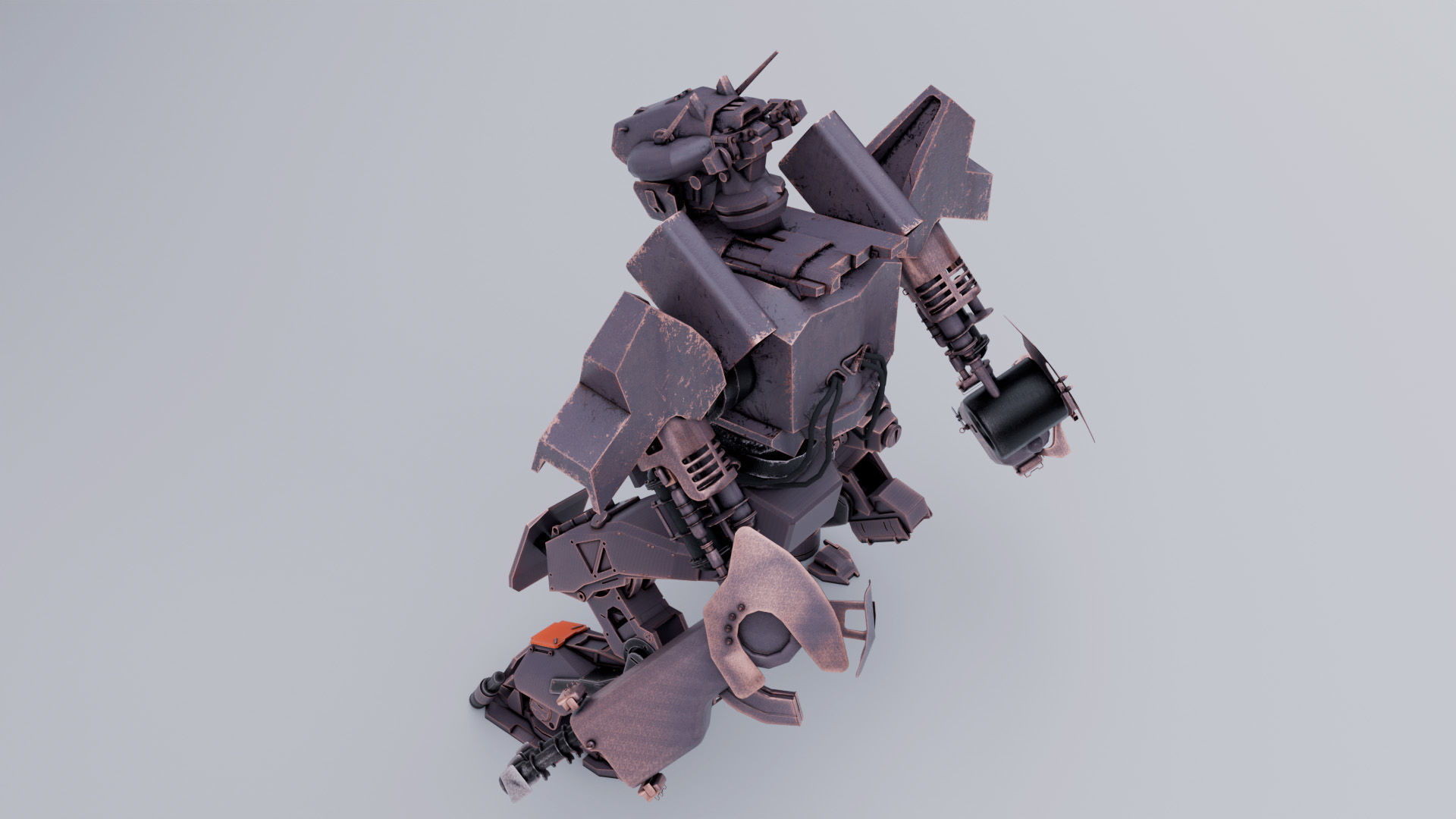 MECHA WARRIOR RIGGING 3D model_2