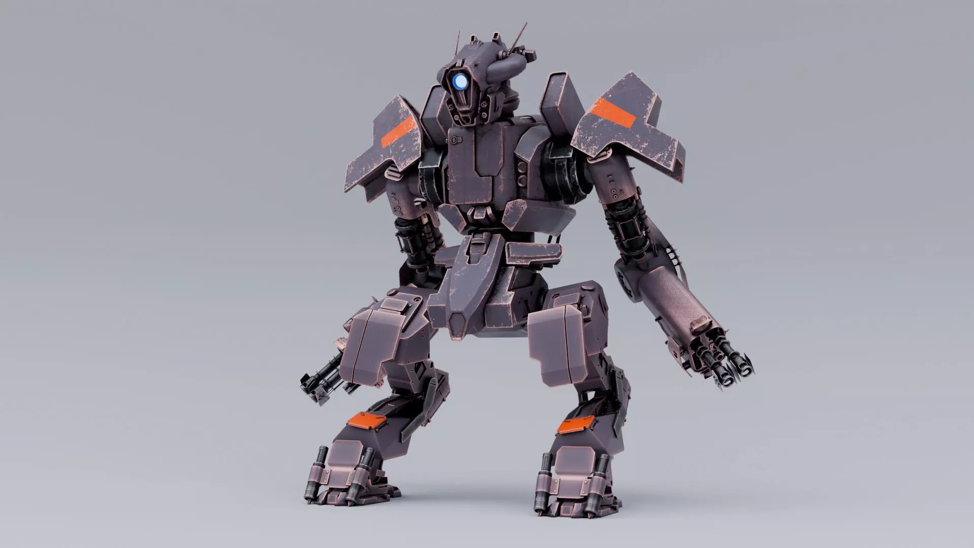 MECHA WARRIOR RIGGING 3D model_0