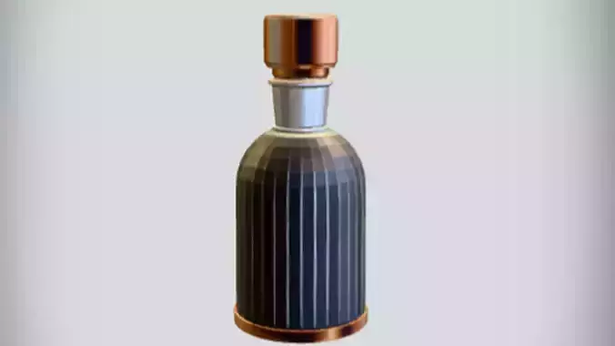 glass bottle with metallic cap