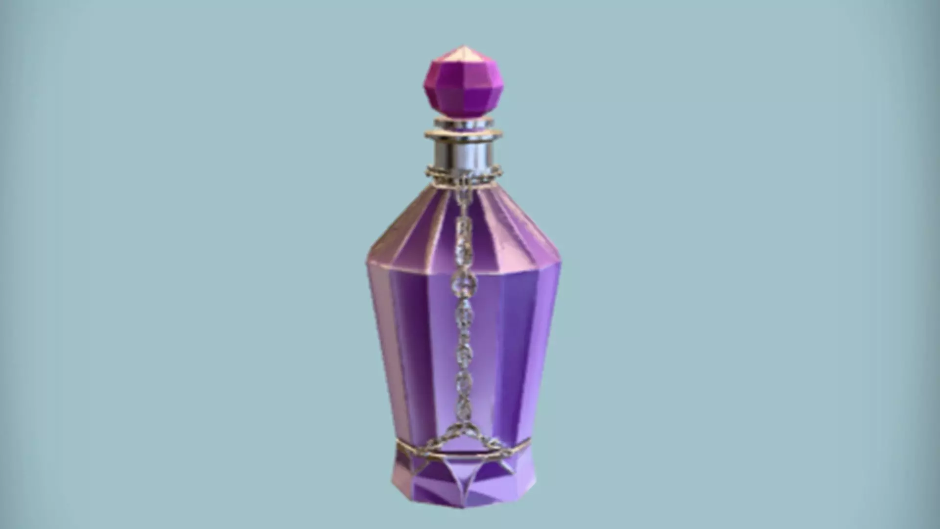 Elegant purple perfume bottle 3D model_0