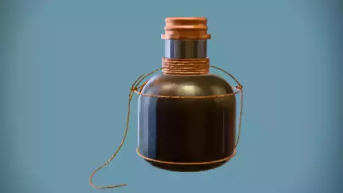 decorative glass bottle with wire wrap