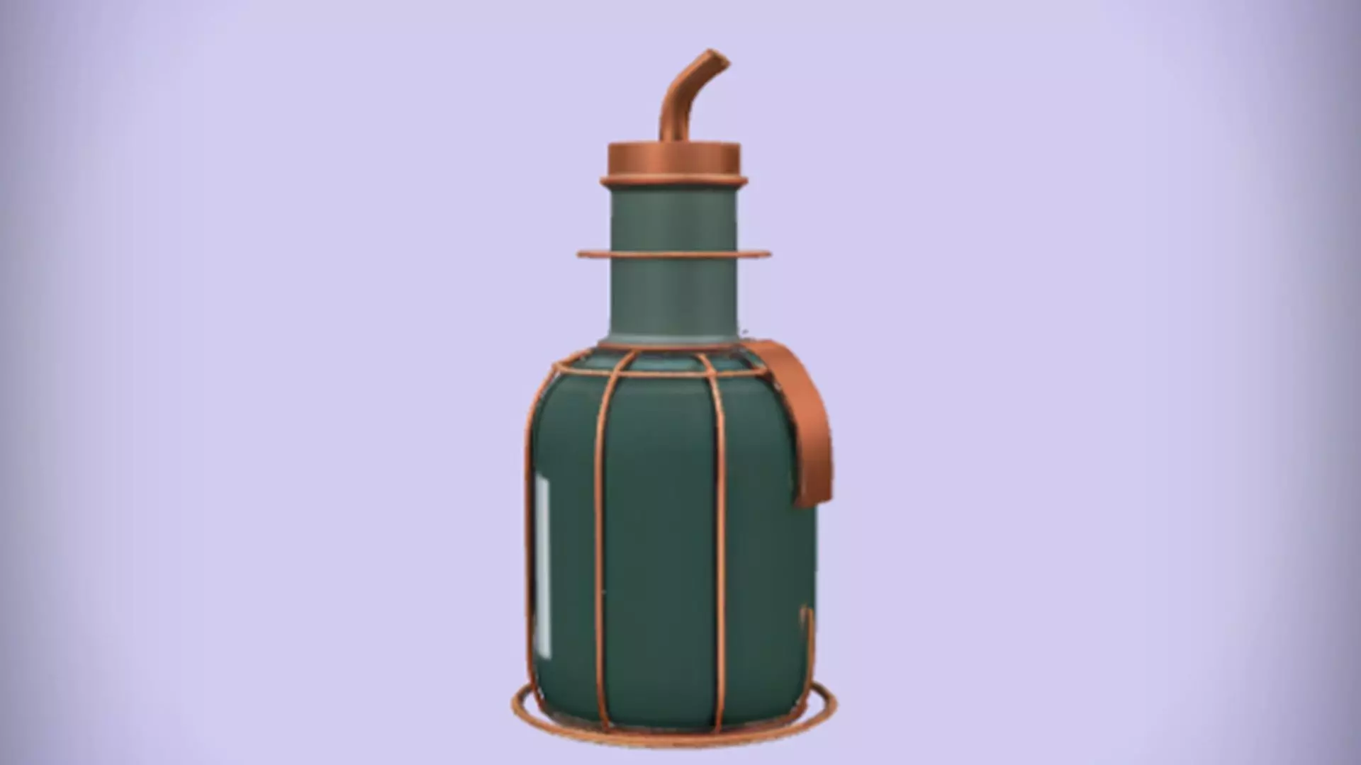 decorative glass bottle with dispenser 3D model_0