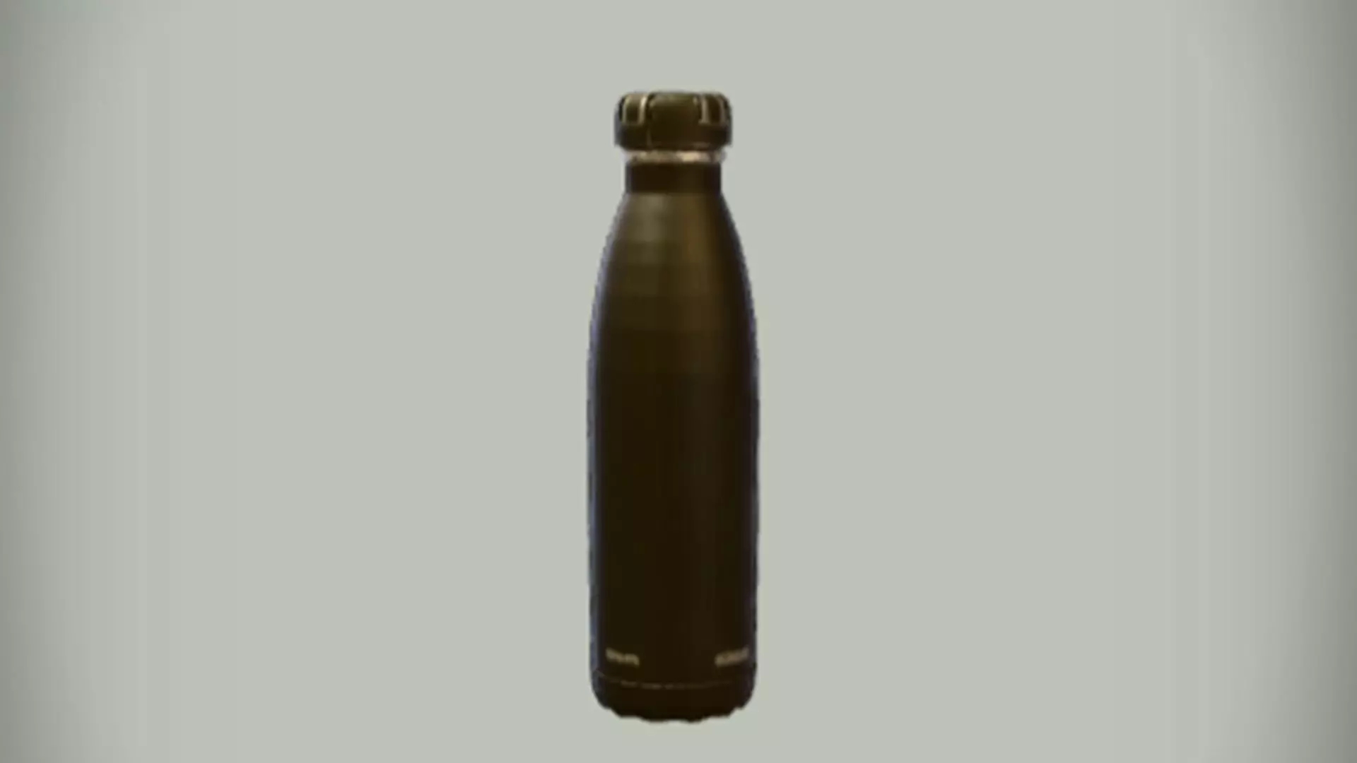 black stainless steel water bottle 3D model_0