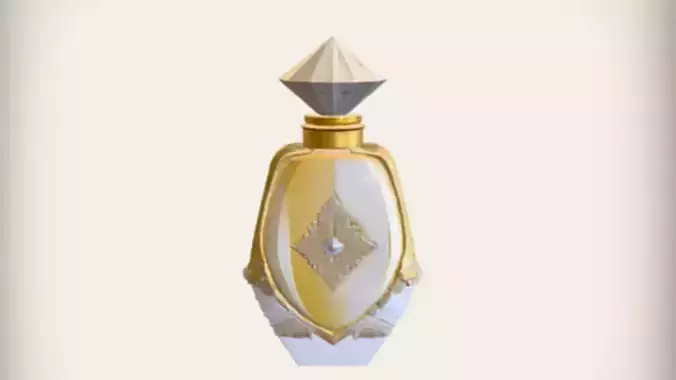 ornate perfume bottle  3D Game Ready Model