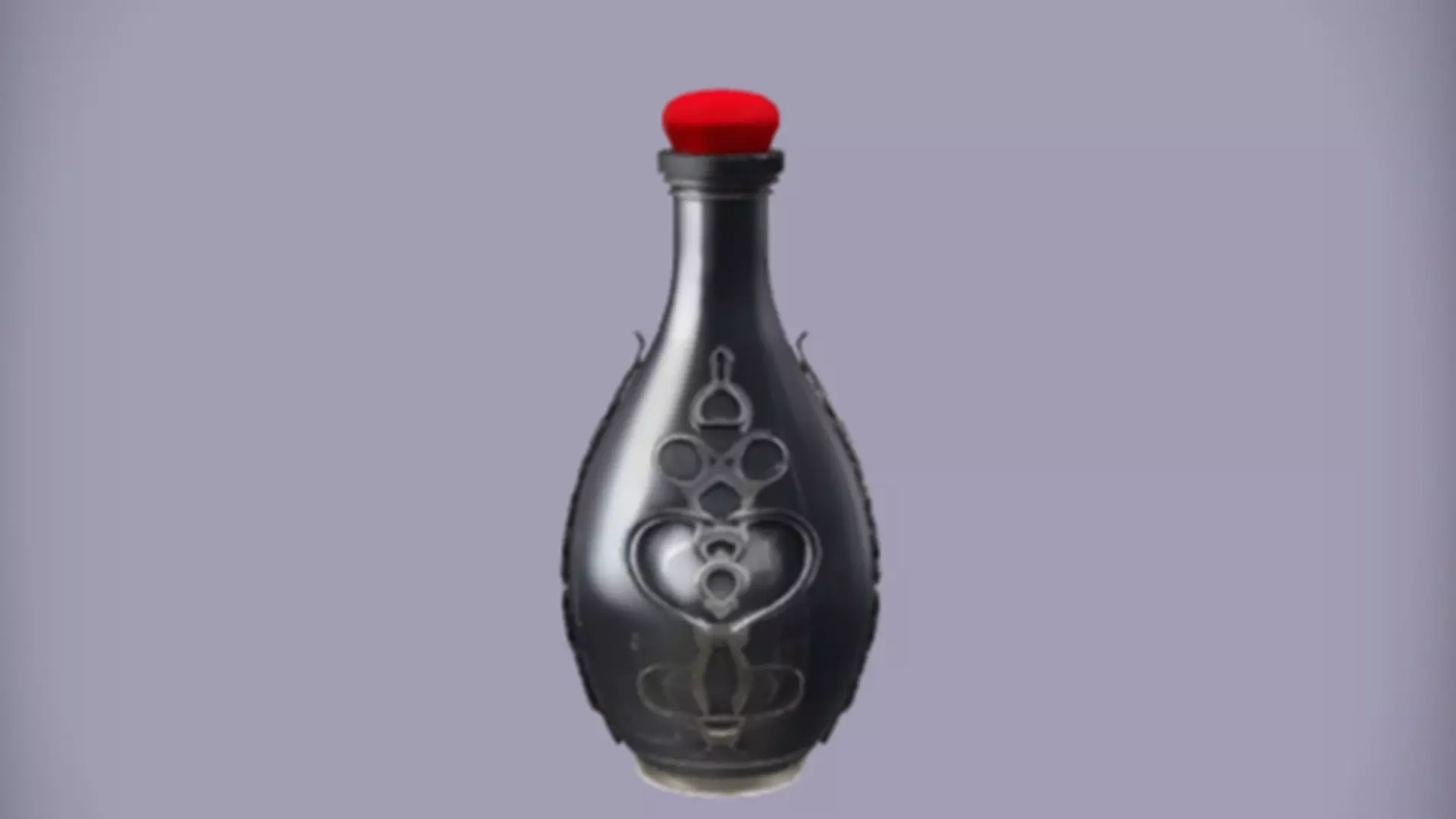 decorative glass bottle with liquid inside 3D model_0