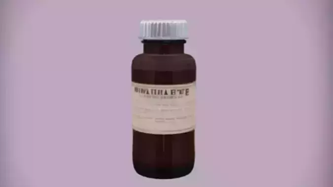 brown medicine bottle 3D Game Ready Model 3D model