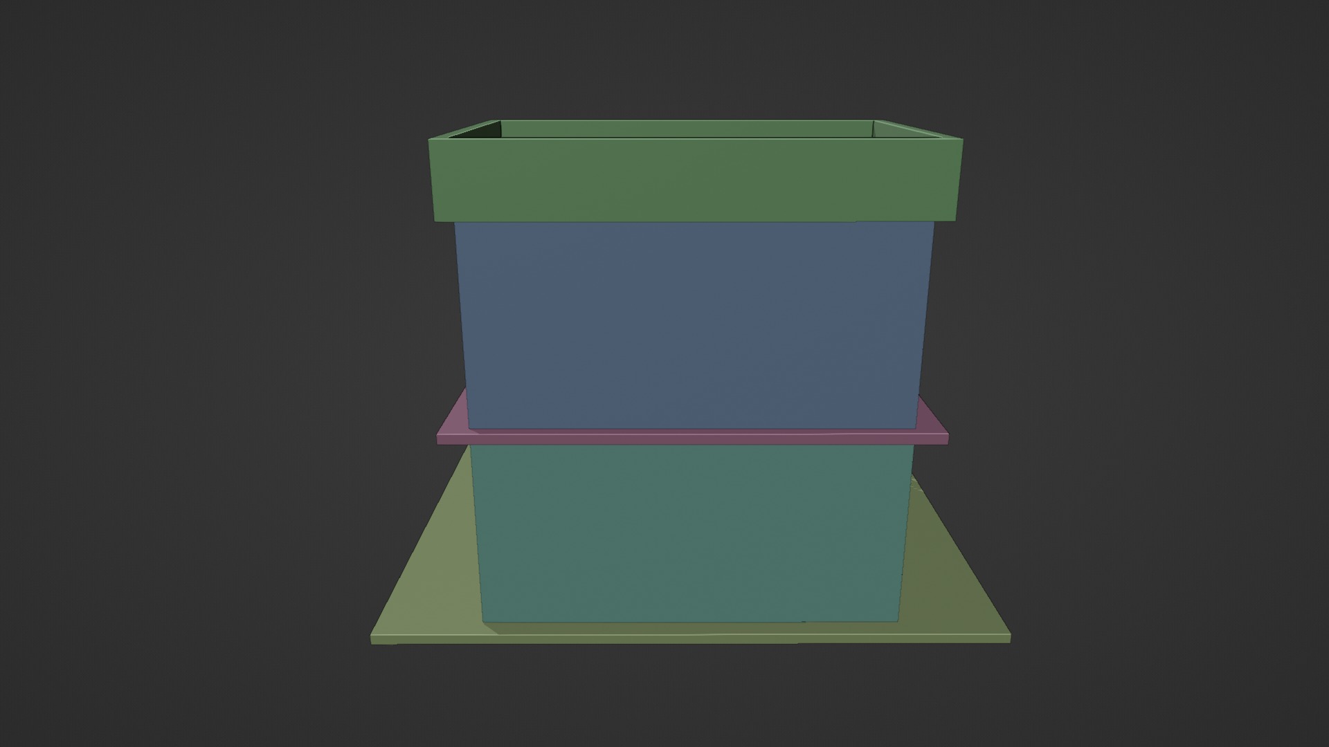 Isometric Modern Villa Exterior Low-poly 3D model_7