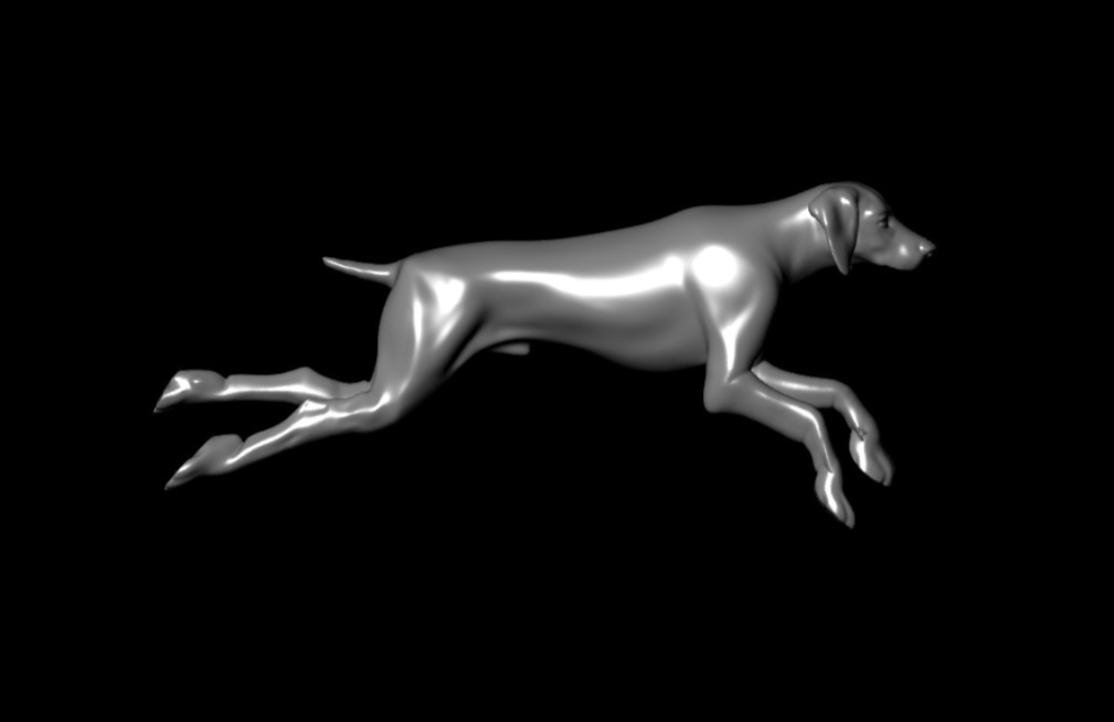 3D Running Dog Pose 3D Printable Model 3D print model_4