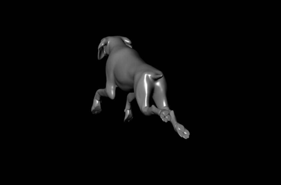 3D Running Dog Pose 3D Printable Model 3D print model_7