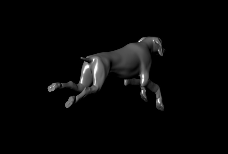 3D Running Dog Pose 3D Printable Model 3D print model_5