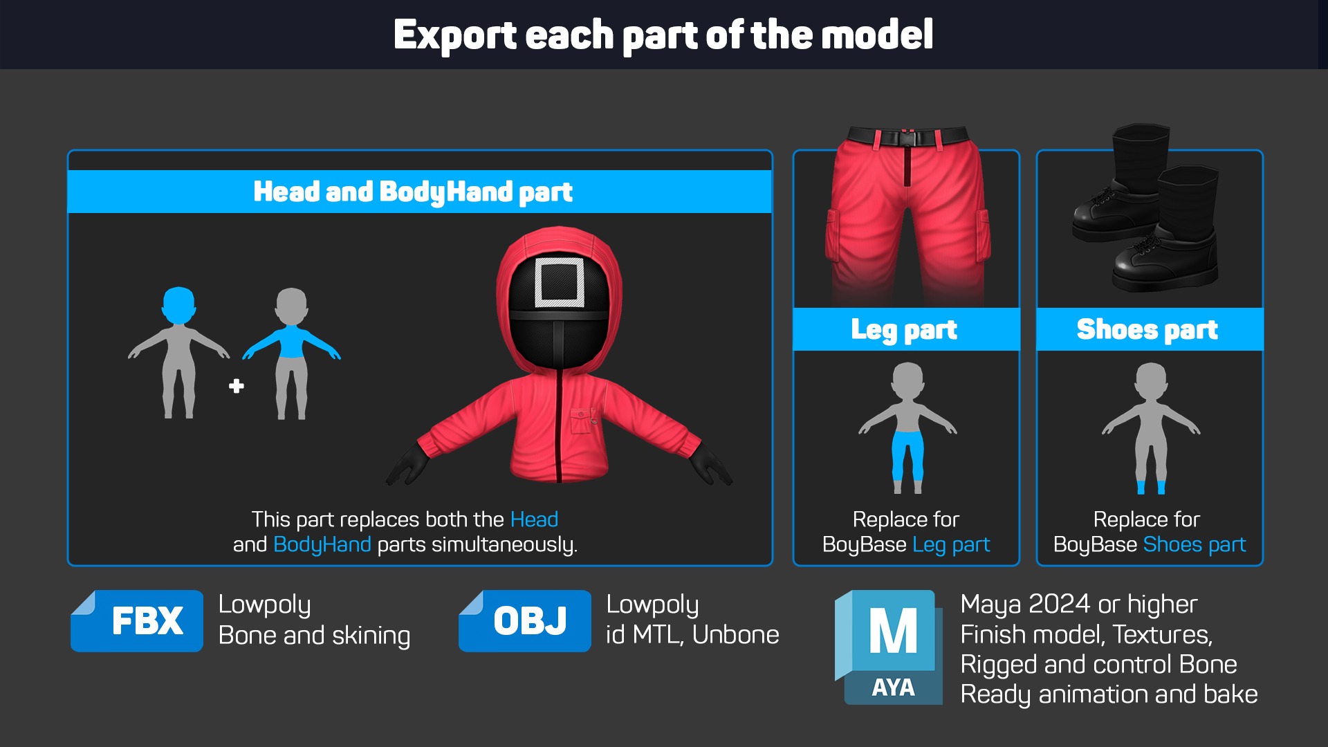 Soldier Squid Game - Outfit Customization Low-poly 3D model_5