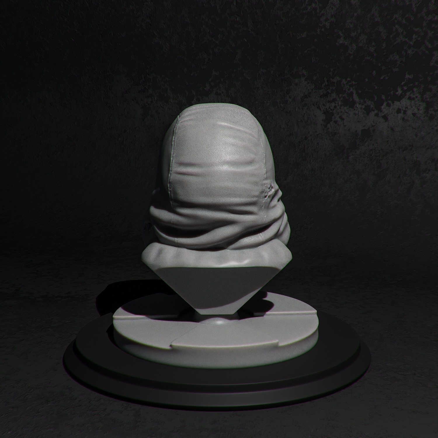 Stalker wearing a hood and gas mask 3D print model_4