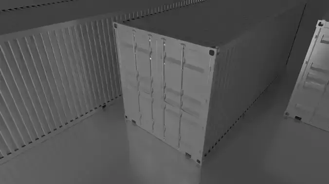 Realistic 3D Container Model for Visual Projects
