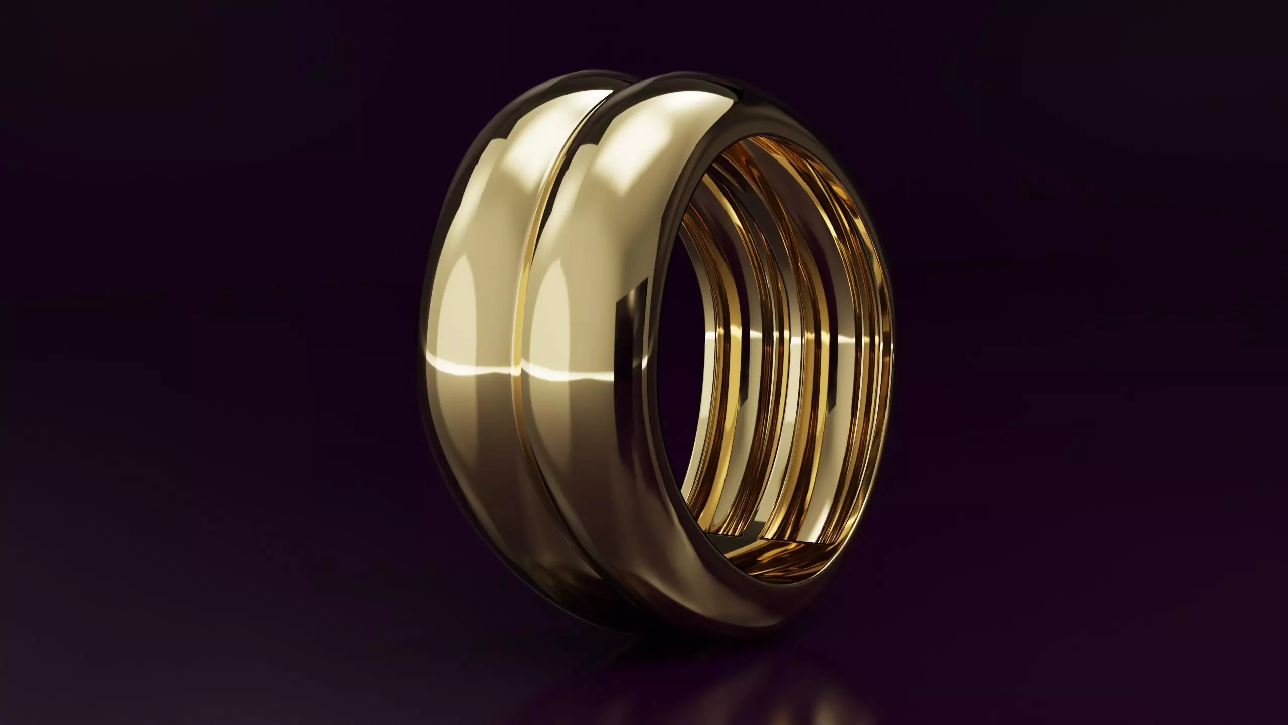 free form ring N17 3D print model_0