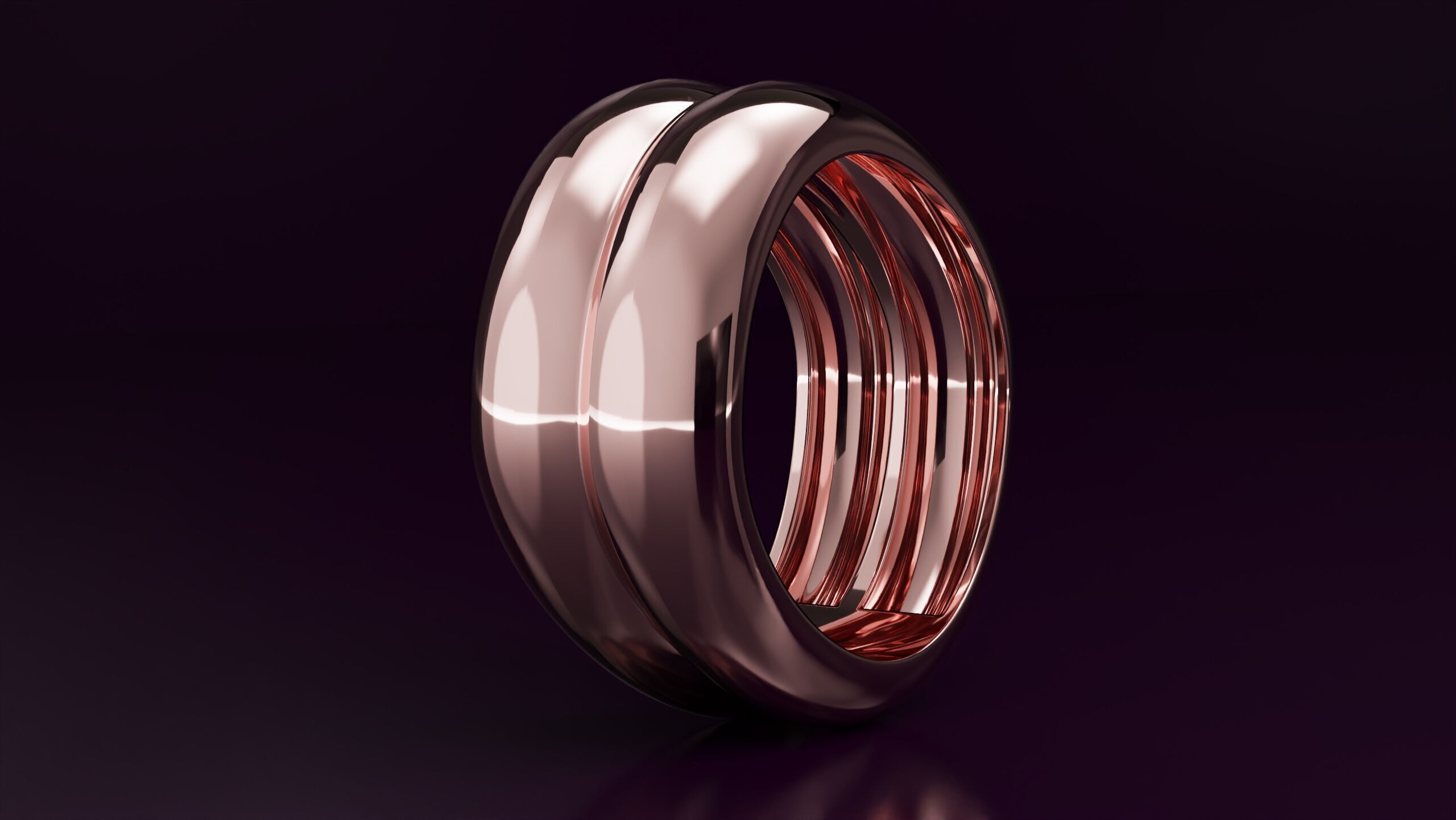 free form ring N17 3D print model_2