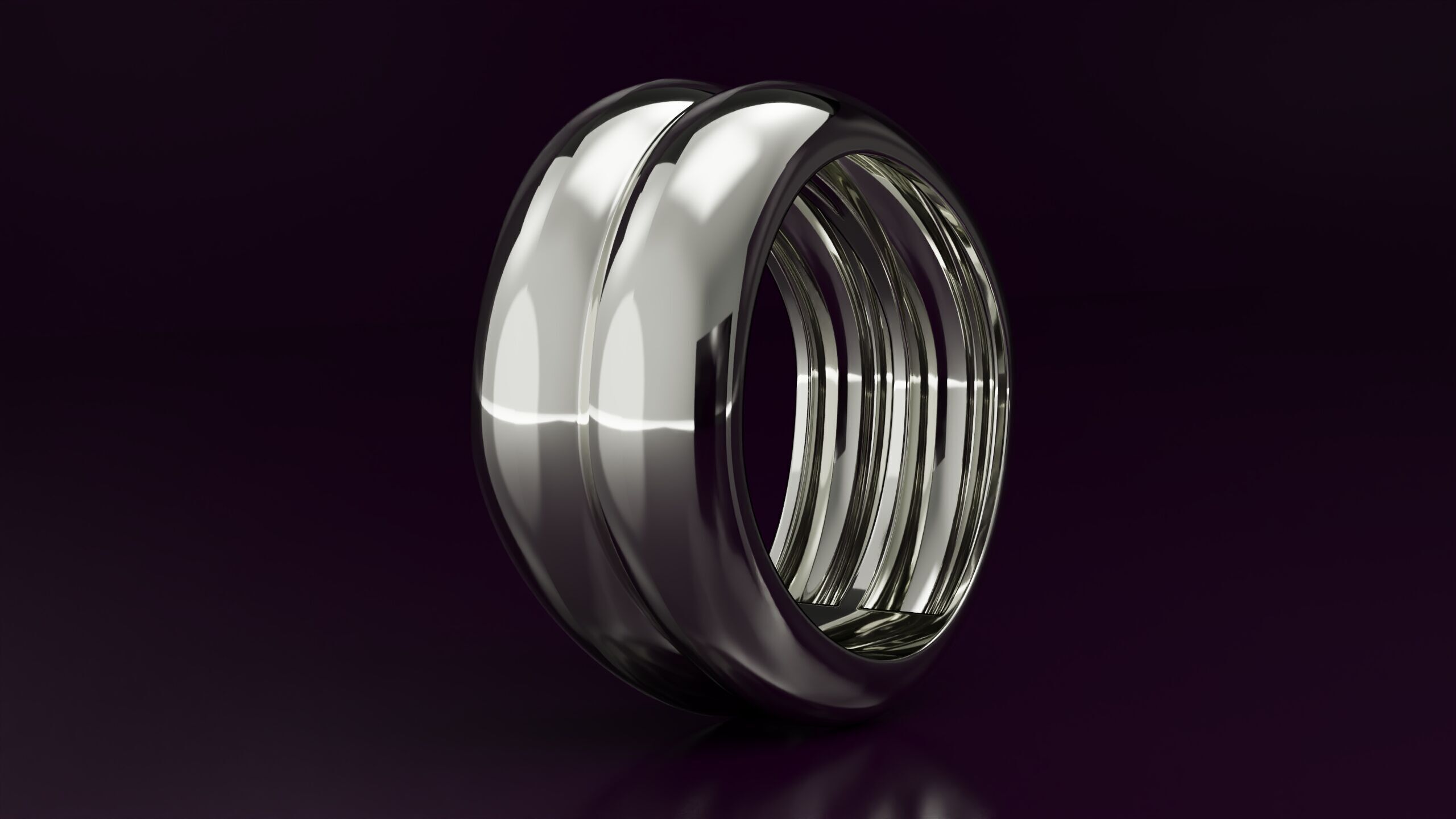 free form ring N17 3D print model_1