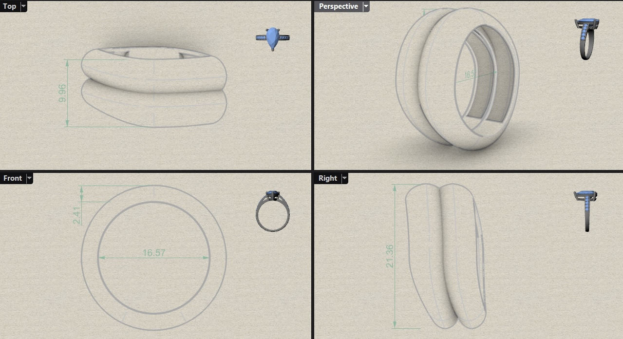 free form ring N17 3D print model_9
