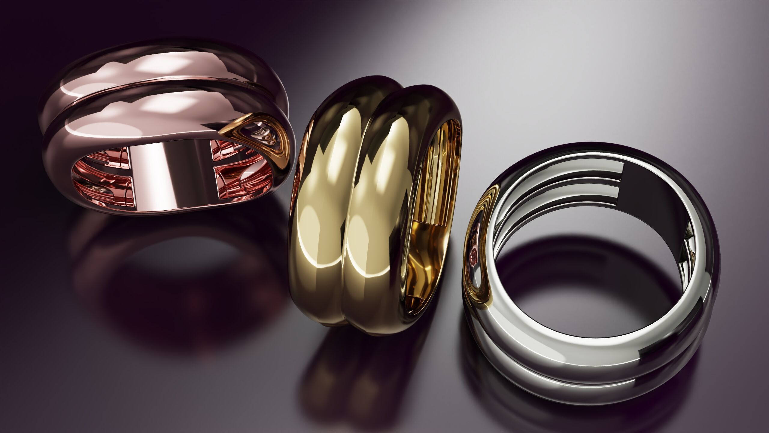 free form ring N17 3D print model_4