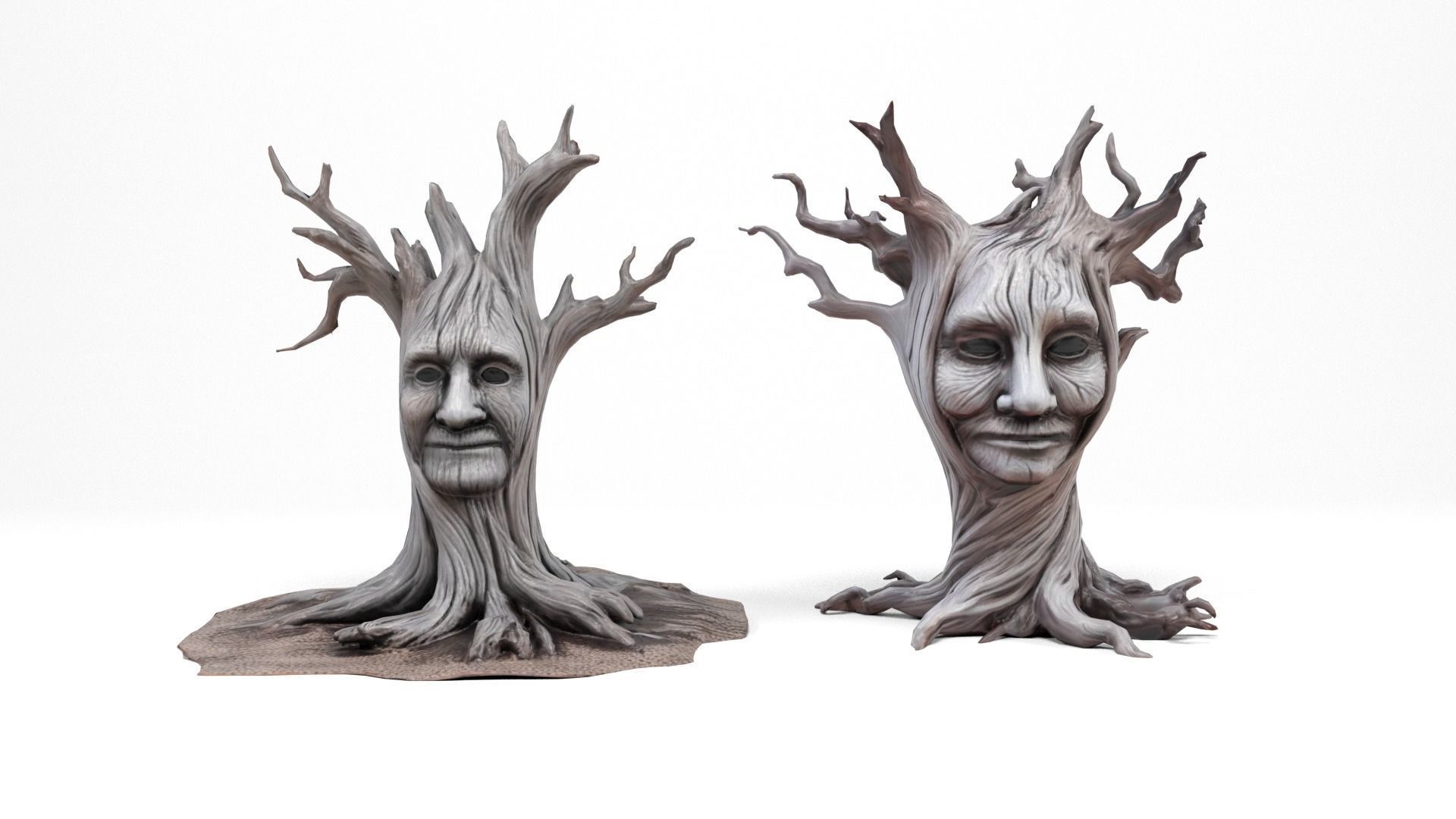 Mysterious trees Low-poly 3D model_3