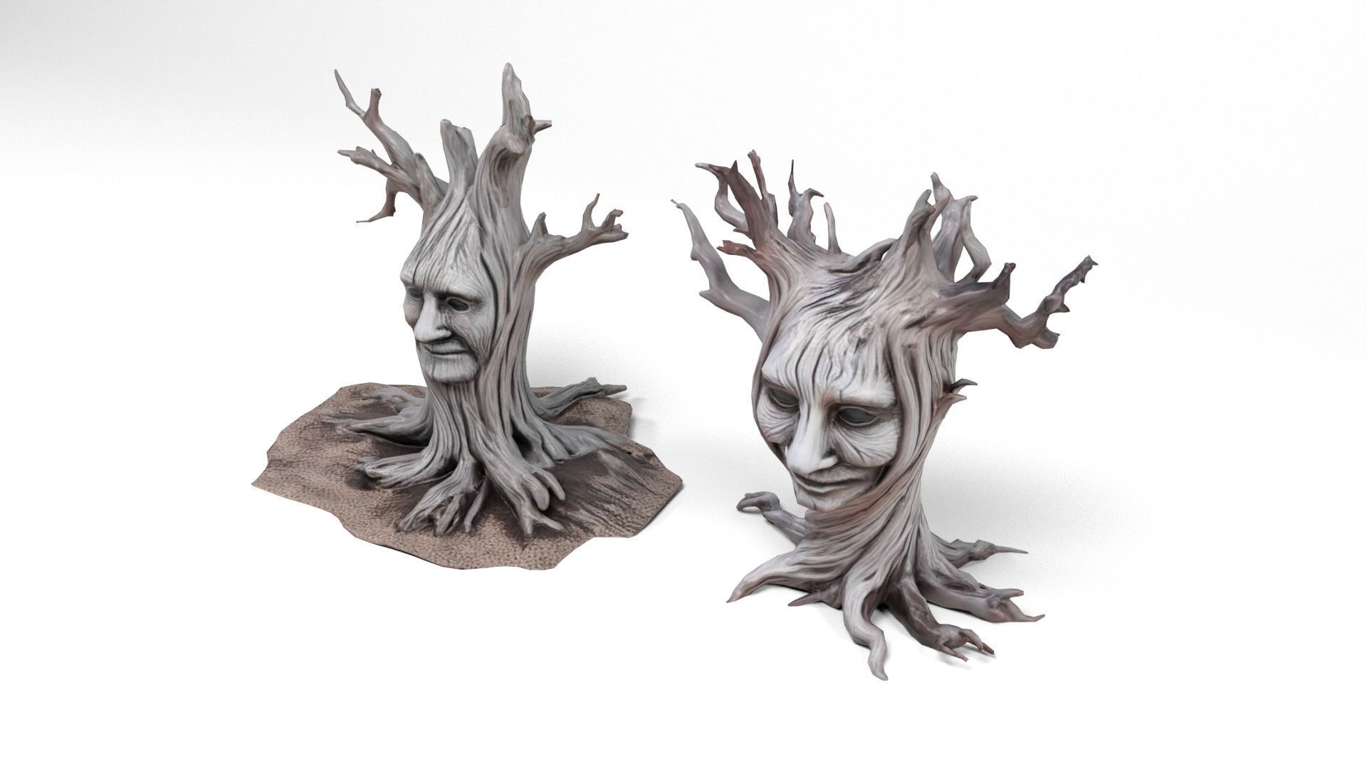 Mysterious trees Low-poly 3D model_7