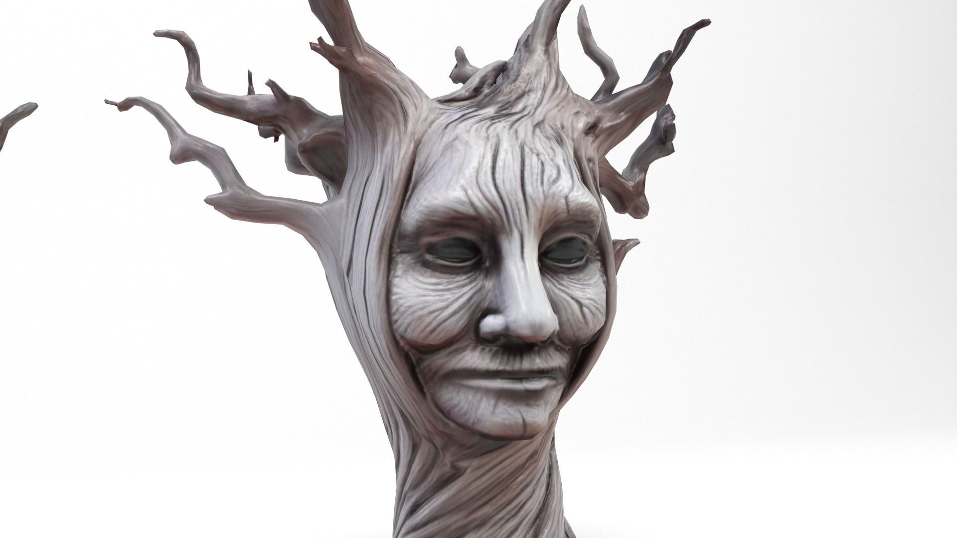 Mysterious trees Low-poly 3D model_6