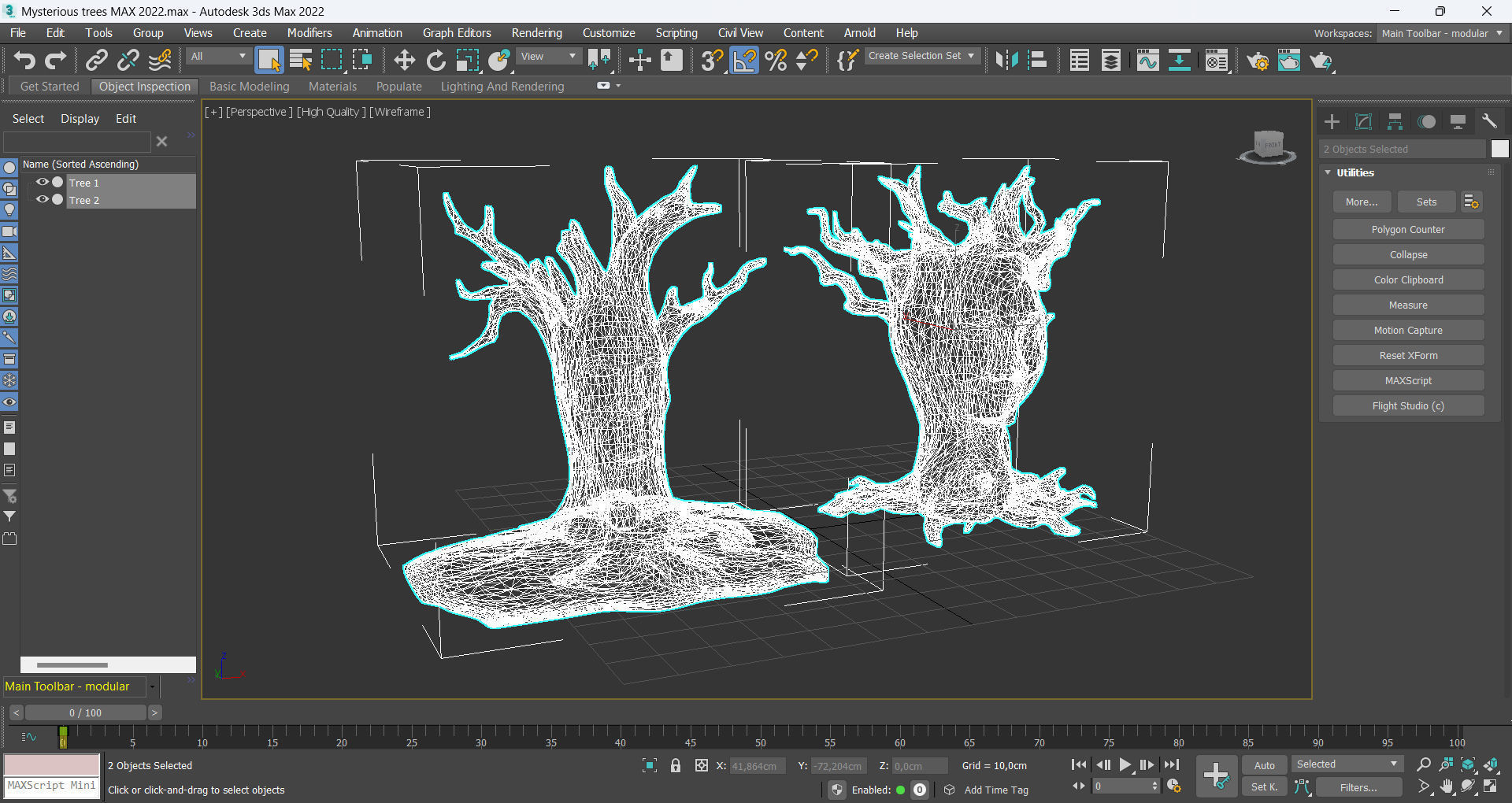 Mysterious trees Low-poly 3D model_10