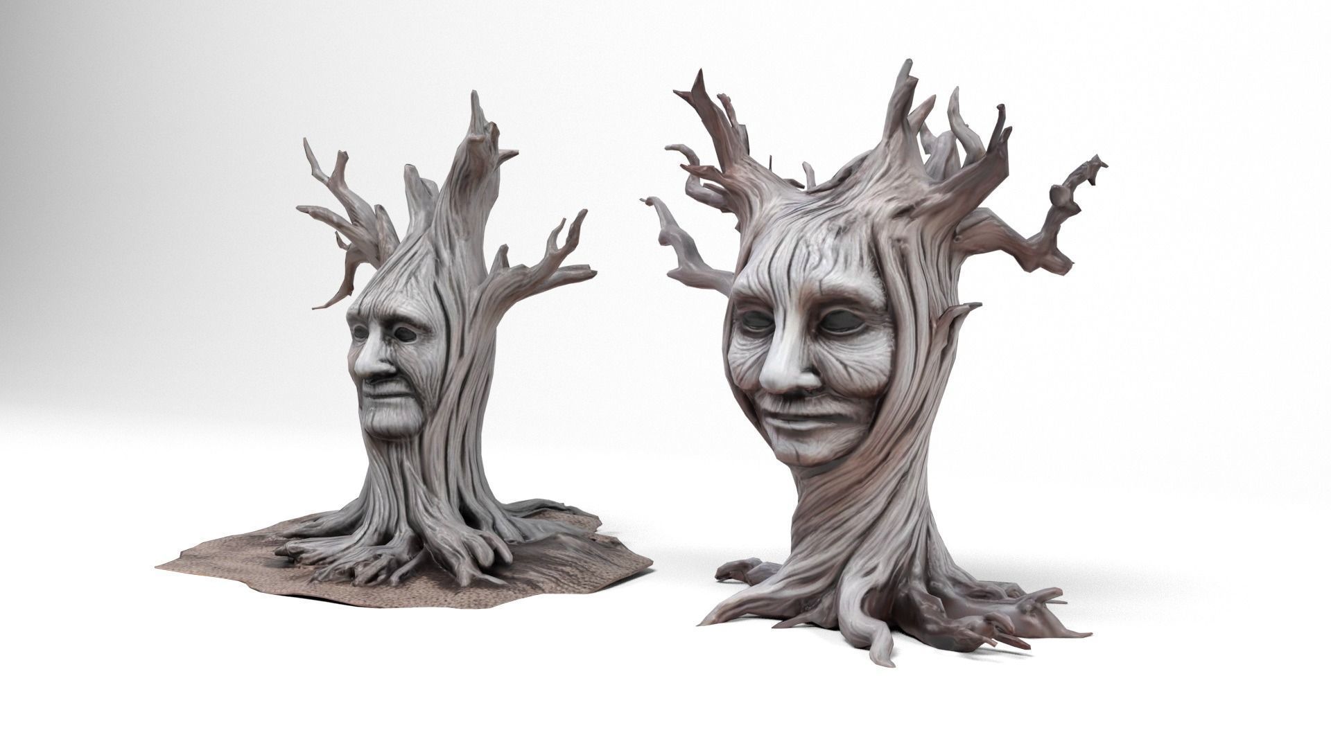 Mysterious trees Low-poly 3D model_2