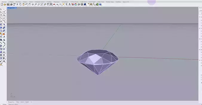 Round Brilliant Gem for Rhino Free 3D model
