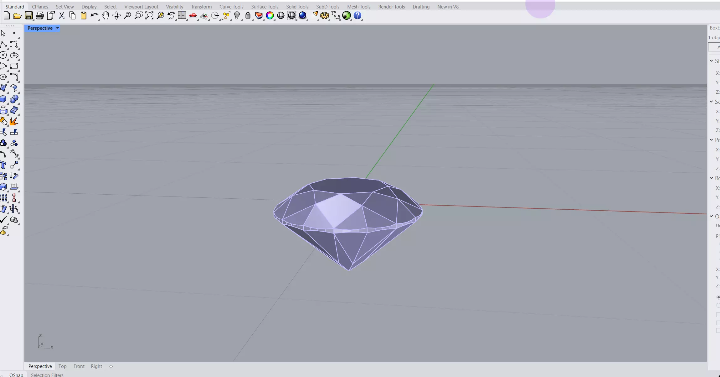 Round Brilliant Gem for Rhino Free 3D model Free 3D model_0