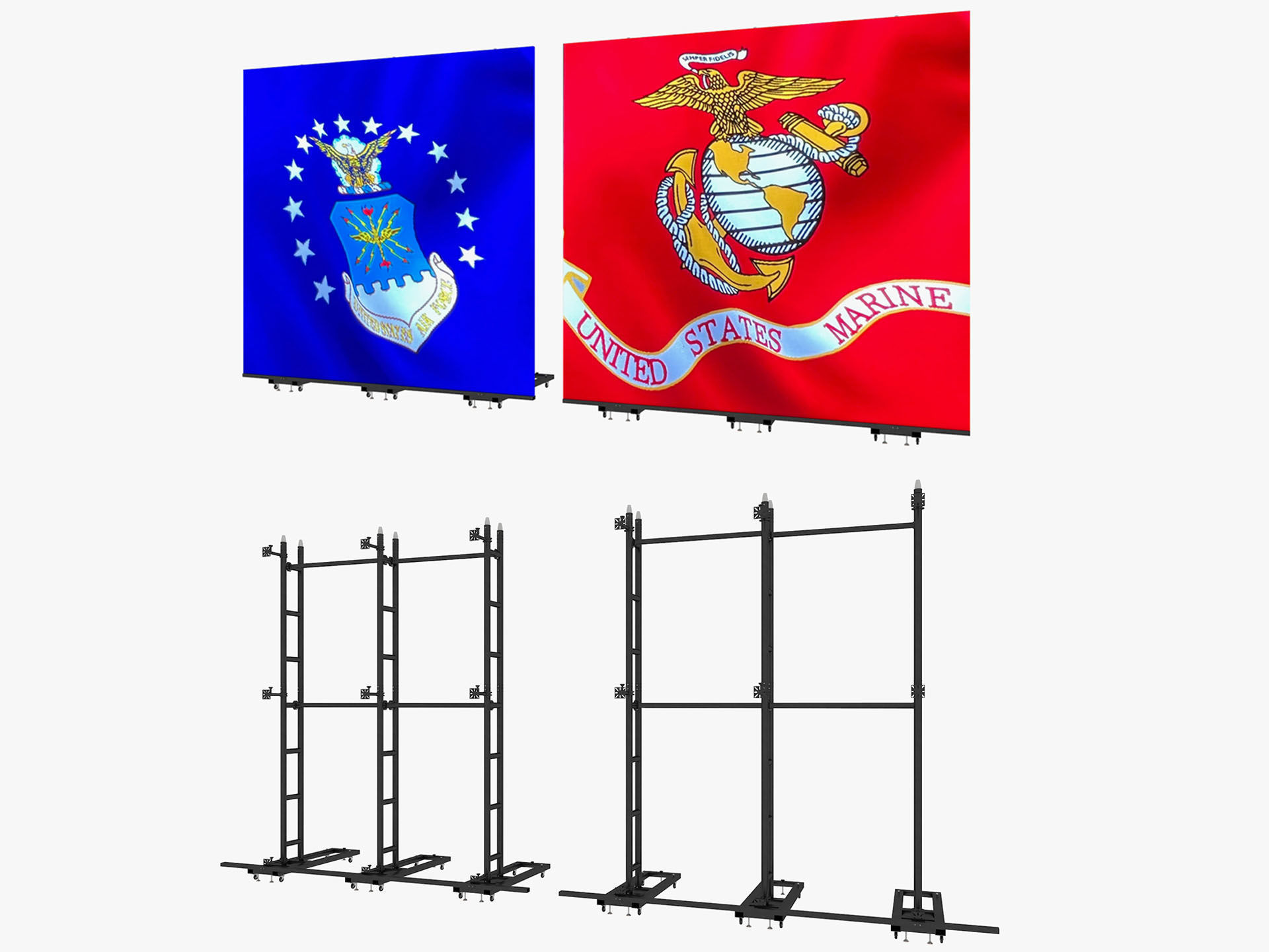 Led video display wall 3D model_9
