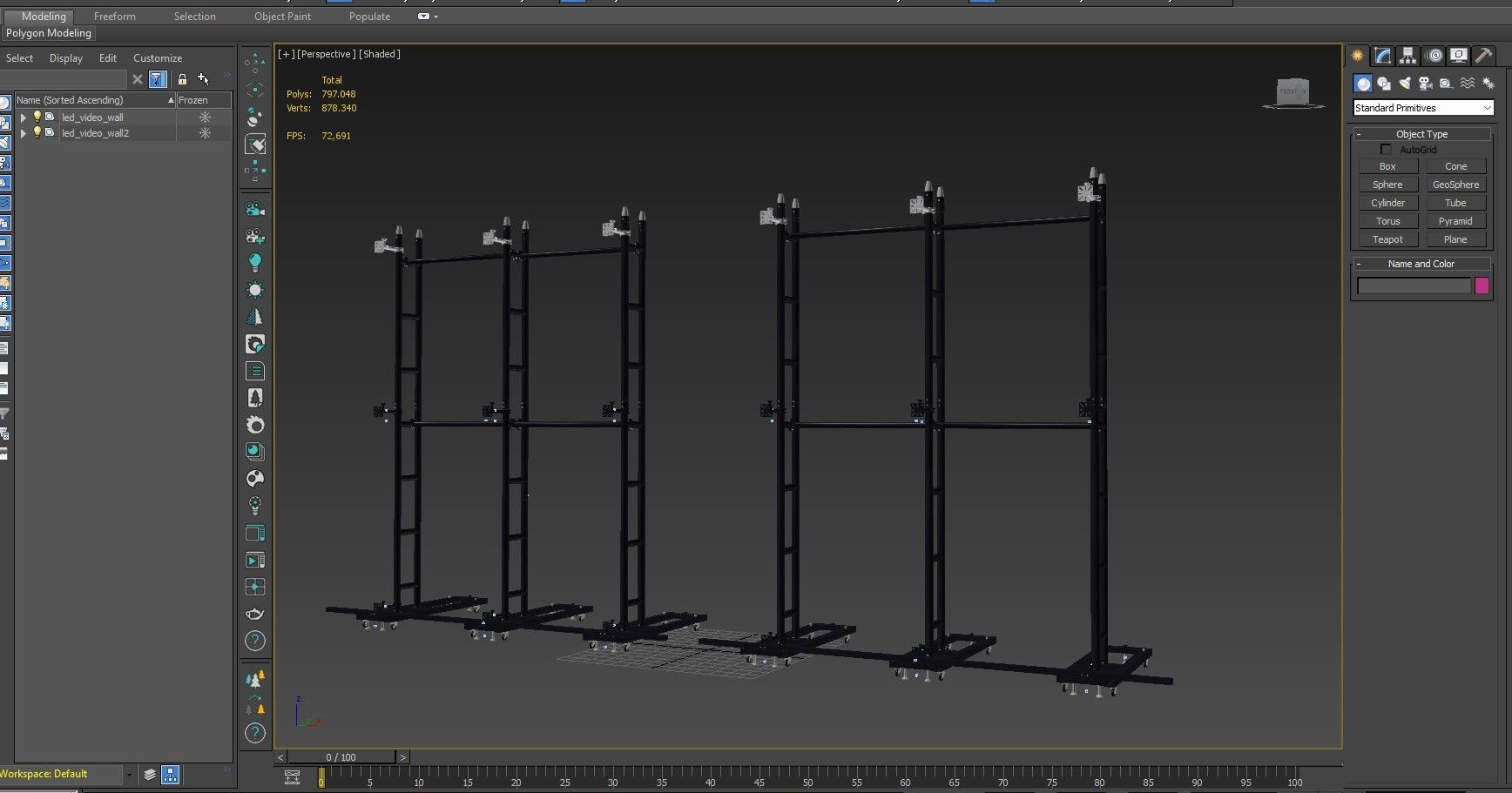 Led video display wall 3D model_20