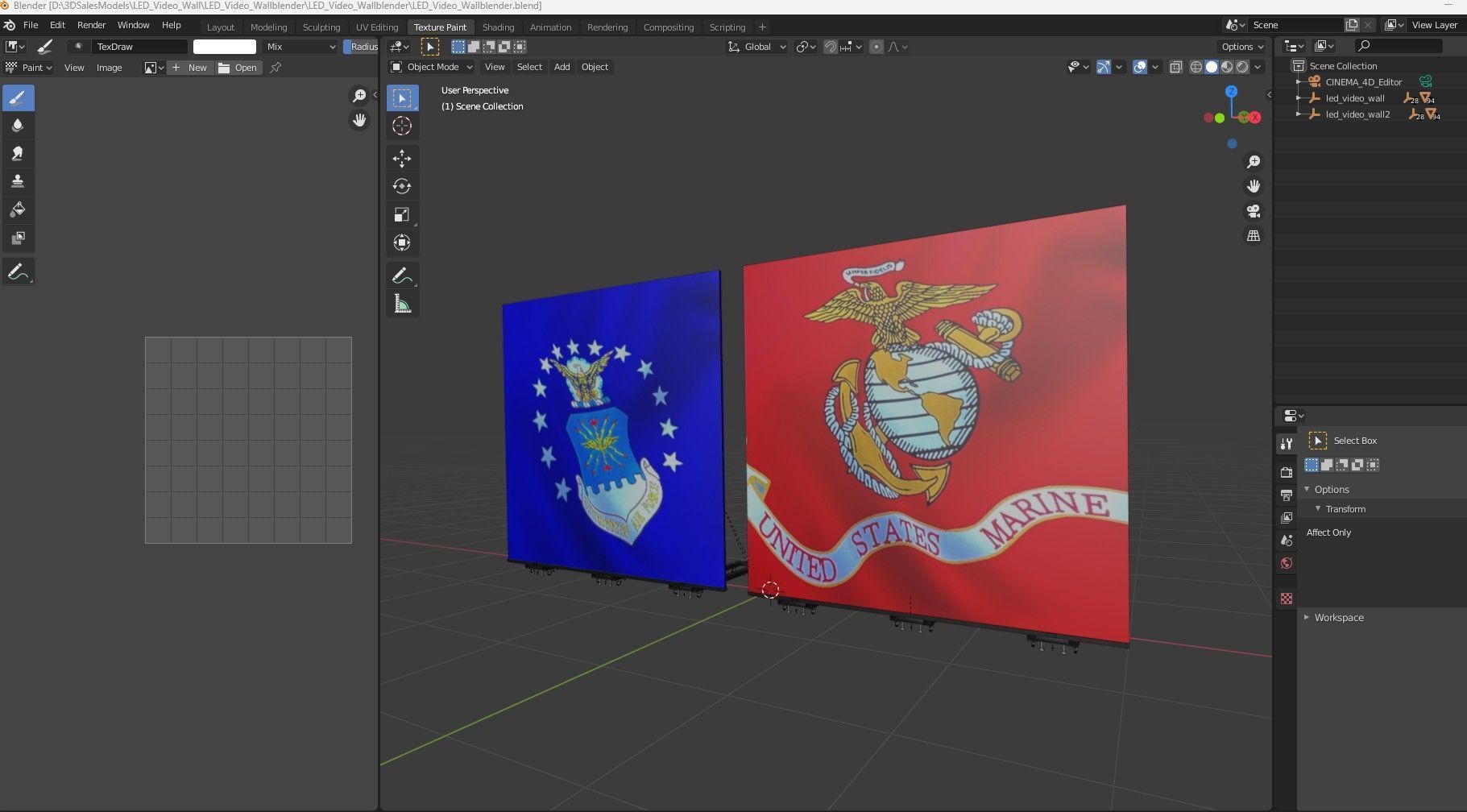 Led video display wall 3D model_21