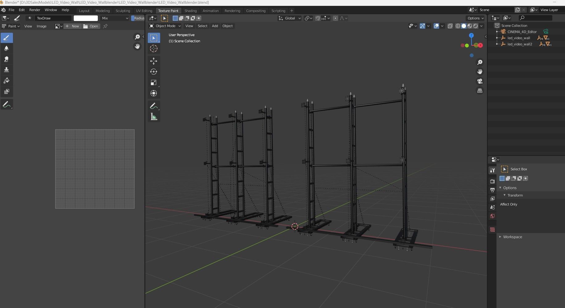 Led video display wall 3D model_22