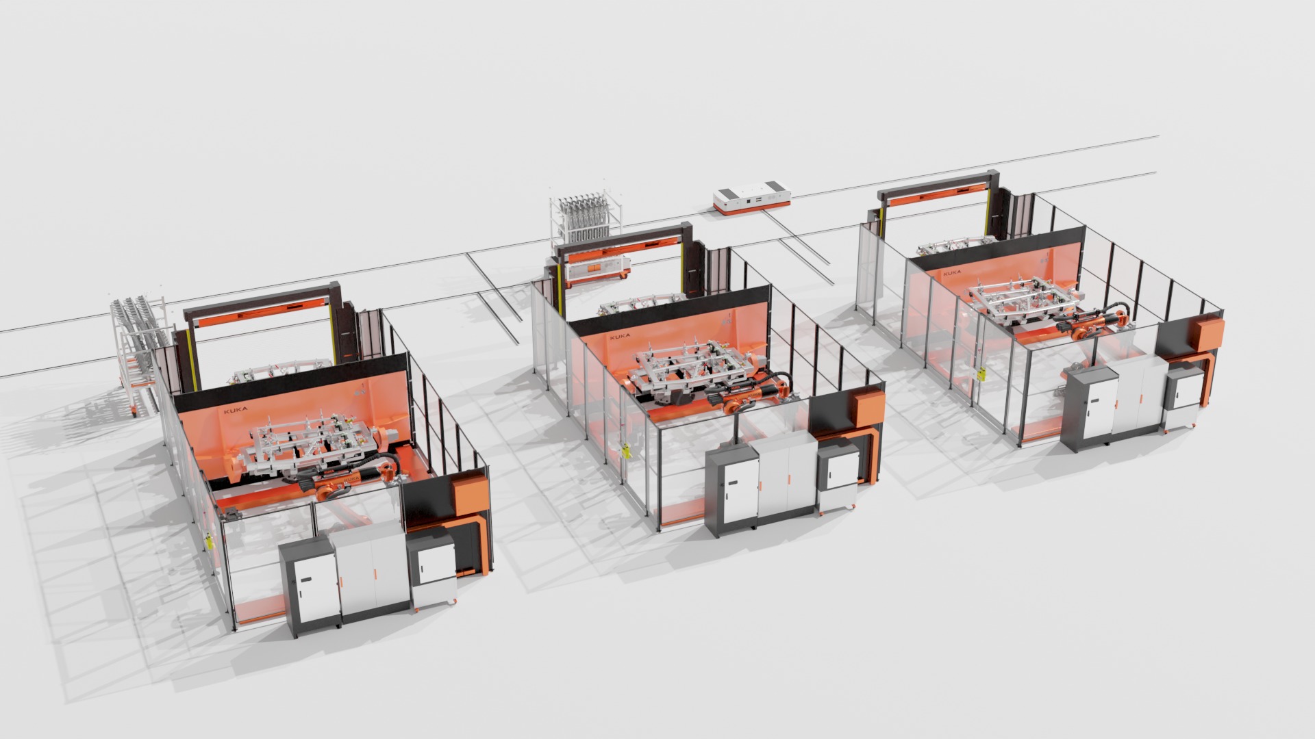 Industrial - 3D KUKA Robotics Welding Station v1 by Cels Low-poly 3D model_13