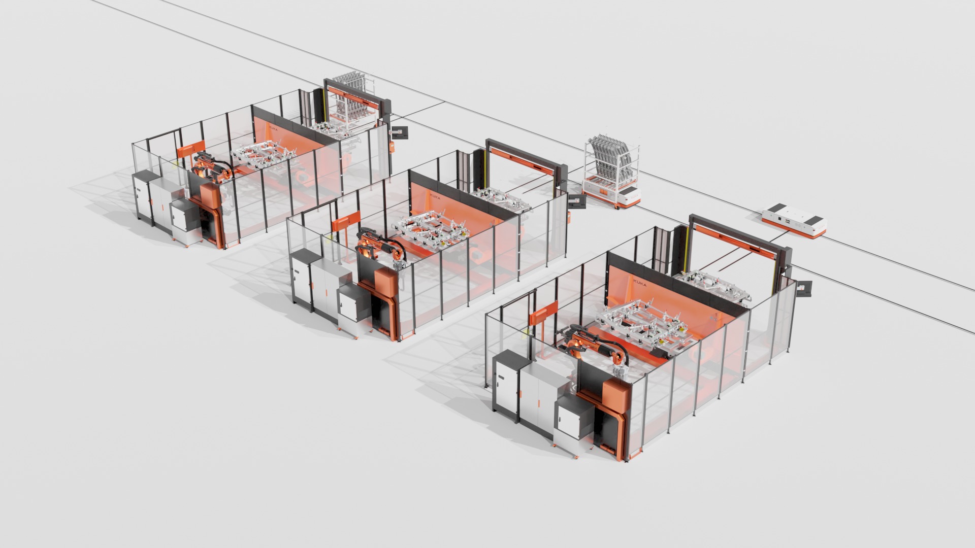 Industrial - 3D KUKA Robotics Welding Station v1 by Cels Low-poly 3D model_20