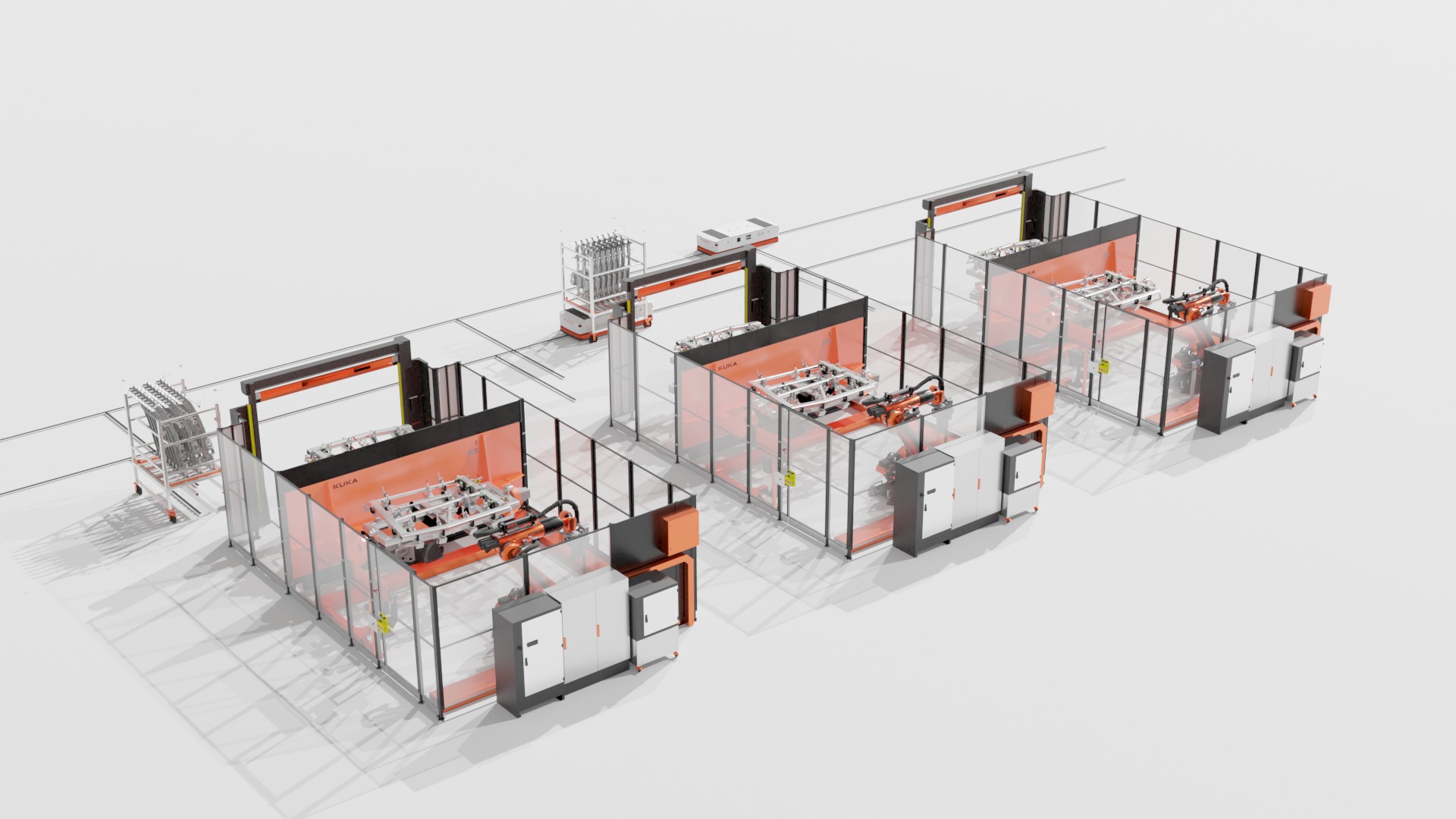 Industrial - 3D KUKA Robotics Welding Station v1 by Cels Low-poly 3D model_9