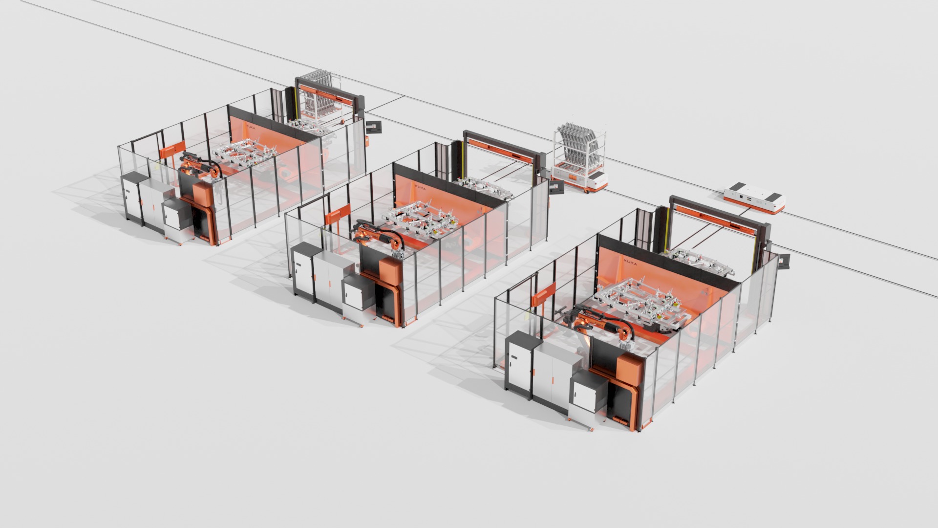 Industrial - 3D KUKA Robotics Welding Station v1 by Cels Low-poly 3D model_21