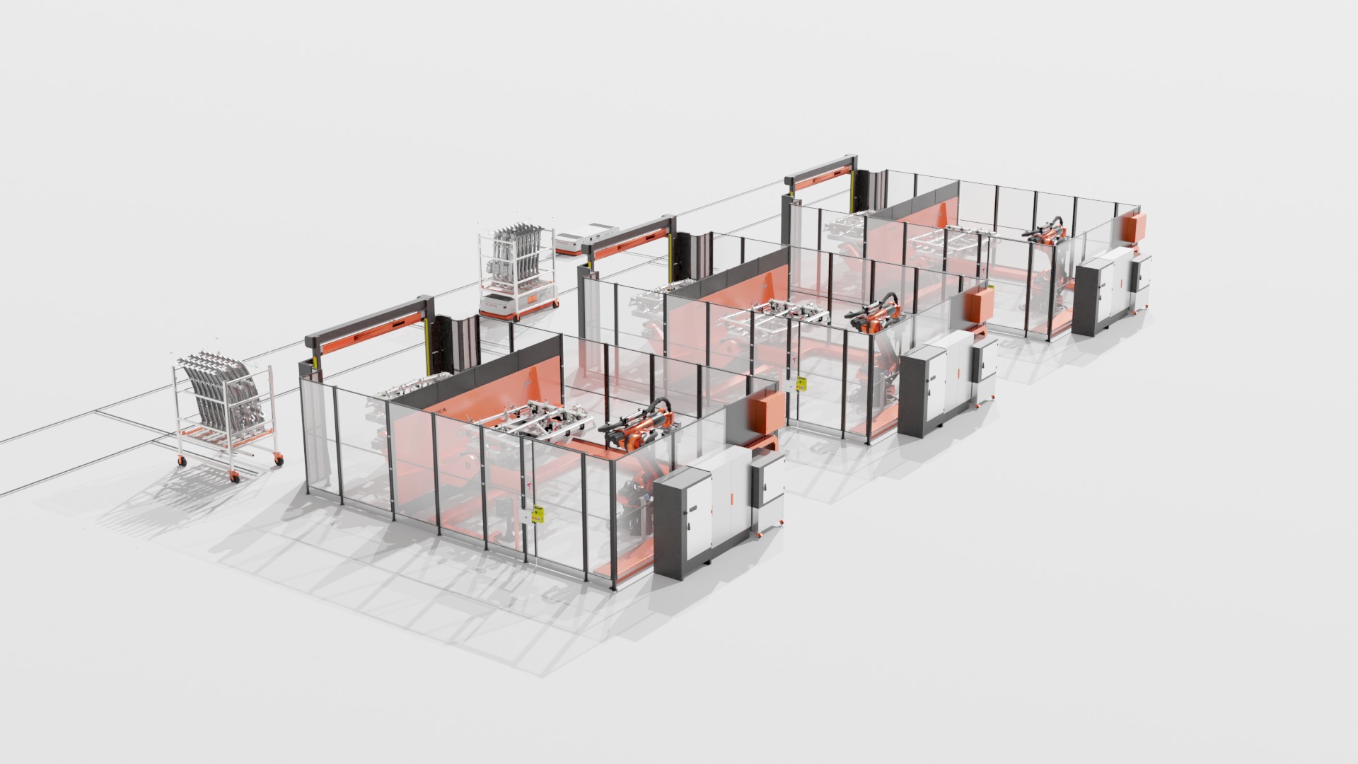 Industrial - 3D KUKA Robotics Welding Station v1 by Cels Low-poly 3D model_11