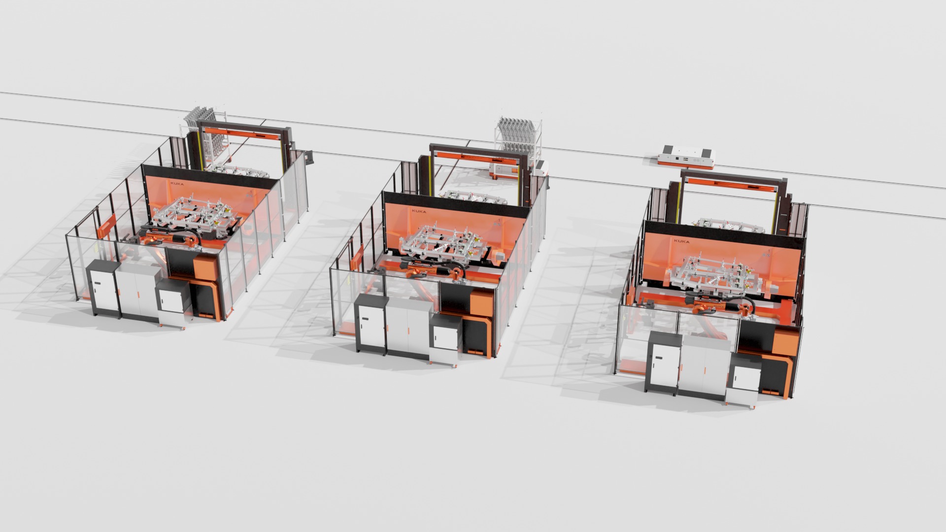 Industrial - 3D KUKA Robotics Welding Station v1 by Cels Low-poly 3D model_10